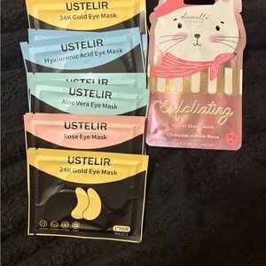 Ustelir Eye Mask Set with Exfoliating Facial Sheet Mask